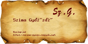 Szima Győző névjegykártya