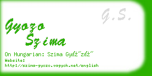gyozo szima business card